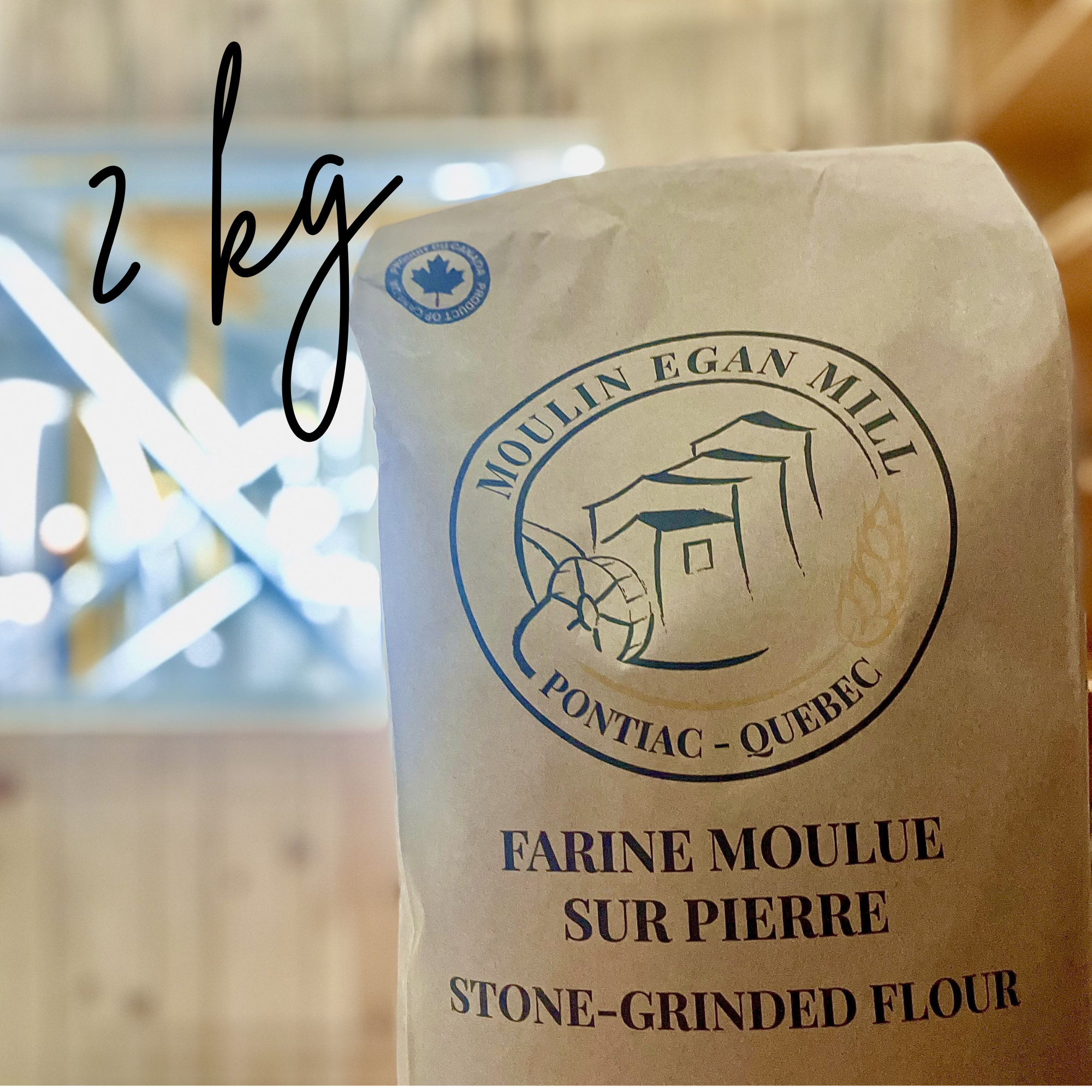 Farine de blé entière non blanchie – 2kg